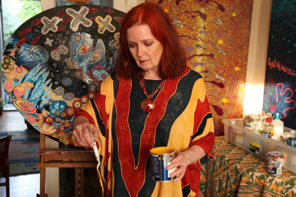 Donna White at work in her studio